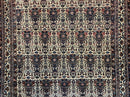 Antique Persian Afshar Rug 5x7, Wool Hand Knotted Oriental Carpet 5 x 7 ft, Repeated Motif Allover, Cream and Maroon, Tribal Rug, Medium Sized Rug,  Zil-i-Sultan Design