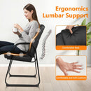 Black Leather Guest Chair 2 Pack With Padded Armrests