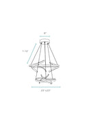 Beijing LED adjustable Round Chandelier // Chrome