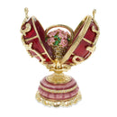 1899-1903 Spring Flowers in Red Royal Imperial Egg 3 Inches