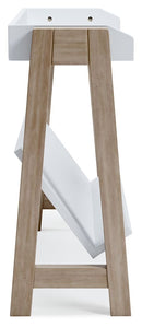 Blariden - Small Bookcase - White / Tan