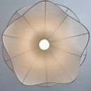Fabric petal pendant light – dining room white paper lantern