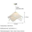 Fabric petal pendant light – dining room white paper lantern