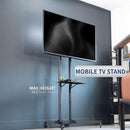 Mobile TV Cart 32 to 83 Inch Adjustable Height Tilt