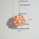 Faceted clear glass copper pendant lamp for dining room kitchen