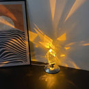 Faceted crystal diamond table lamp for bedroom geometric lighting