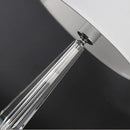 Faceted crystal table lamp with fabric shade – bedroom light fixture