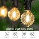 Faceted glass g40 string lights outdoor garden fairy lights
