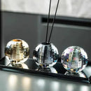 Faceted gold crystal ball aroma diffuser geometric base bedroom decor