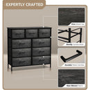 Faux Wood Dresser 9 Drawers For Bedroom Furniture Storage