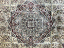 Indo Persian Rug 8x10, Dome Design, 210 KPSI, Handmade Vintage Wool Rug