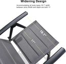 Grey 9 Piece Outdoor Patio Dining Set With 8 Folding Chairs And Aluminum Table