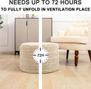 Ultra Plush Floor Pouf Ottoman Foot Rest Light Coffee
