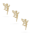 3 Fairies Unfinished Wooden Shapes Craft Cutouts DIY Unpainted 3D Plaques 4 Inches