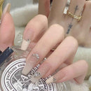 Luxury Full Cover Press-On Nails, 24-Piece Artificial Nail Set