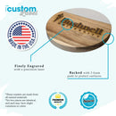 Family Name Acacia Wood and Marble Coasters
