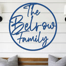 Family Name Sign in Circle