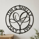 Custom Metal Wall Art - Personalized Wedding Infinity Name Sign