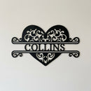 Custom Metal Wall Art - Personalized Heart Sign