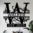 Family Name w Established Year Sign