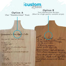 Family Recipe Cutting Board With Handle