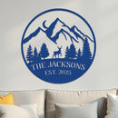Family Sign, Mountain Landscape with Deer
