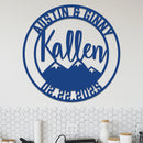 Family Sign, Mountains, Names and Date