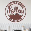 Family Sign, Mountains, Names and Date