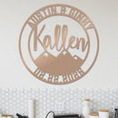 Family Sign, Mountains, Names and Date