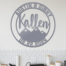 Family Sign, Mountains, Names and Date