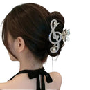 Treble Clef Hair Clip – Crystal Rhinestone Music Note Barrette