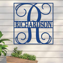 Fancy Split Monogram in Square Sign