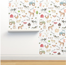Baby Lamb and Tractor Farm wallpaper - Nursery Wall Decor Wallpapers