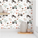 Duck in boots wallpaper - Nursery Wall Decor Wallpapers