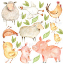 Farm Animals and Friends - Fabric Nursery Wall Art Decals