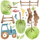 Farm Animals and Friends - Fabric Nursery Wall Art Decals