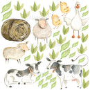 Farm Animals and Friends - Fabric Nursery Wall Art Decals
