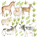 Farm Animals and Friends - Fabric Nursery Wall Art Decals