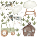 Farm Animals and Friends - Fabric Nursery Wall Art Decals