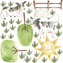 Farm Animals and Friends - Fabric Nursery Wall Art Decals