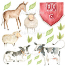 Farm Animals and Friends - Fabric Nursery Wall Art Decals