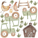 Farm Animals Faces - Fabric Nursery Wall Art Decals
