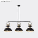 Farmhouse black & brass 3-light island pendant – dining room light