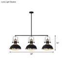 Farmhouse black & brass 3-light island pendant – dining room light