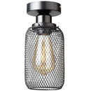 DecorBites™ Black Metal Cage Farmhouse Ceiling Light, E27 Base for Hallway, Porch, Bedroom