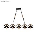 Farmhouse black metal & rope pendant light – dining room 110v-120v