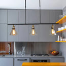 DecorBites™ Farmhouse Cone Shade Pendant 3-Light Clear Glass Island Lamp in Black - Ideal for Dining Room