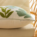 Farmhouse green & blue floral pillow cover living room decor