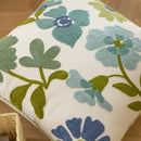 Farmhouse green & blue floral pillow cover living room decor