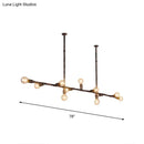 Farmhouse style antique bronze wrought iron chandelier kitchen light